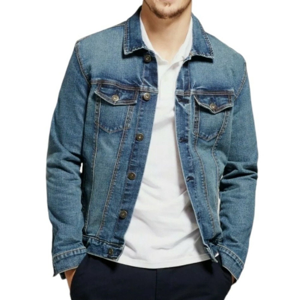 Goodfellow & Co – Blue Denim Trucker Jacket Button Front Classic Jean – Sz. S